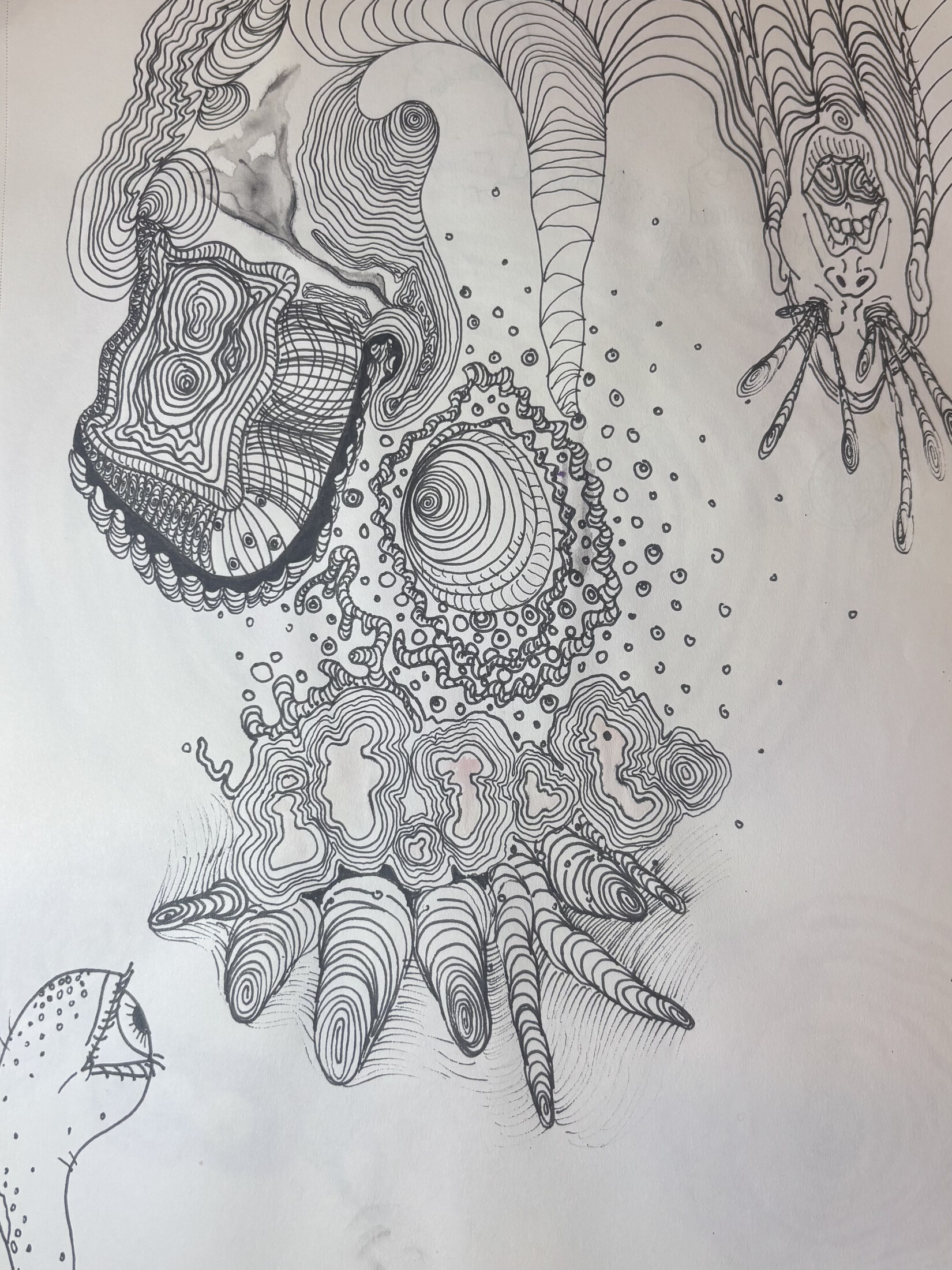 Spiral Study — Ink on paper