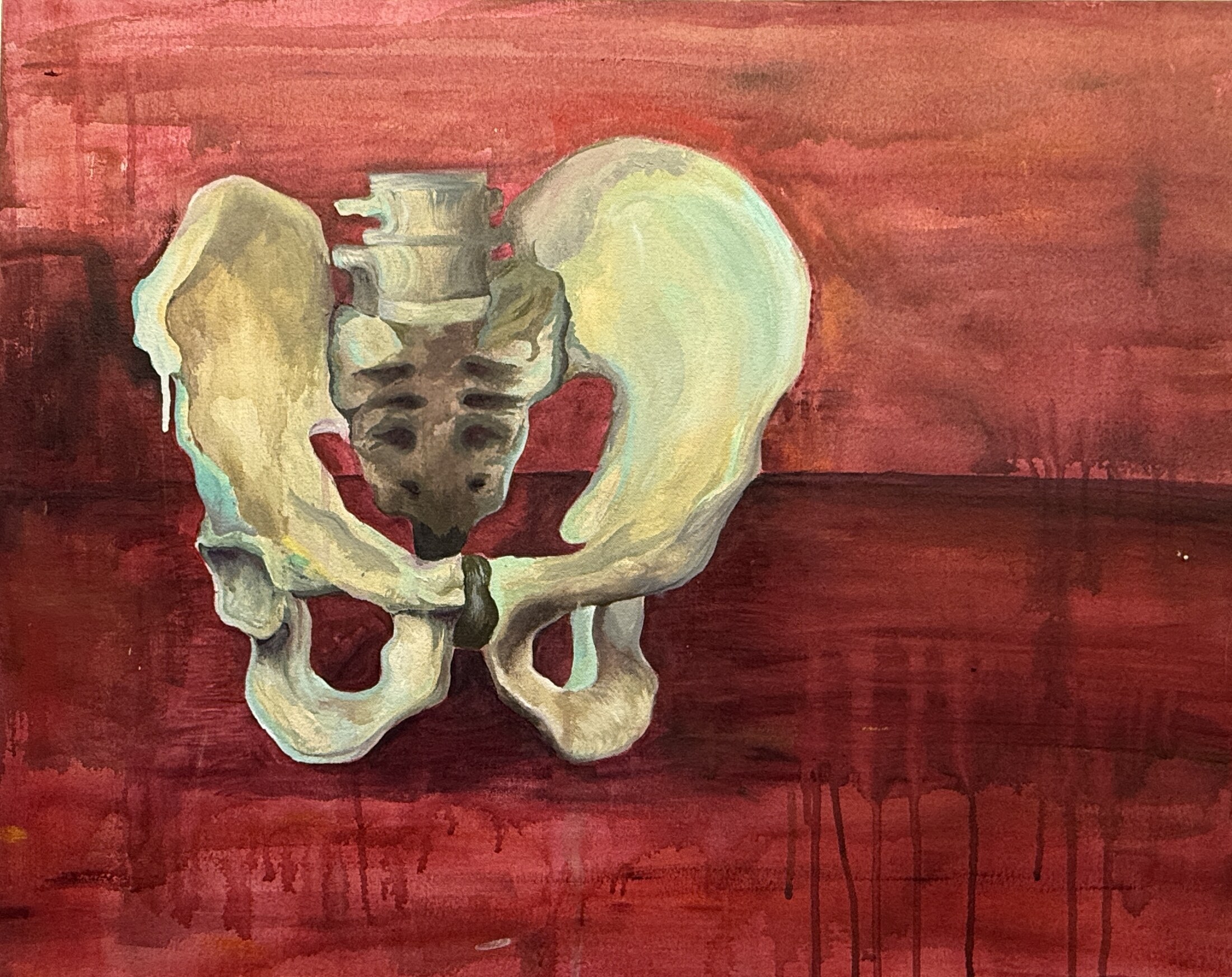 Pelvis Still Life — Acrylic on canvas