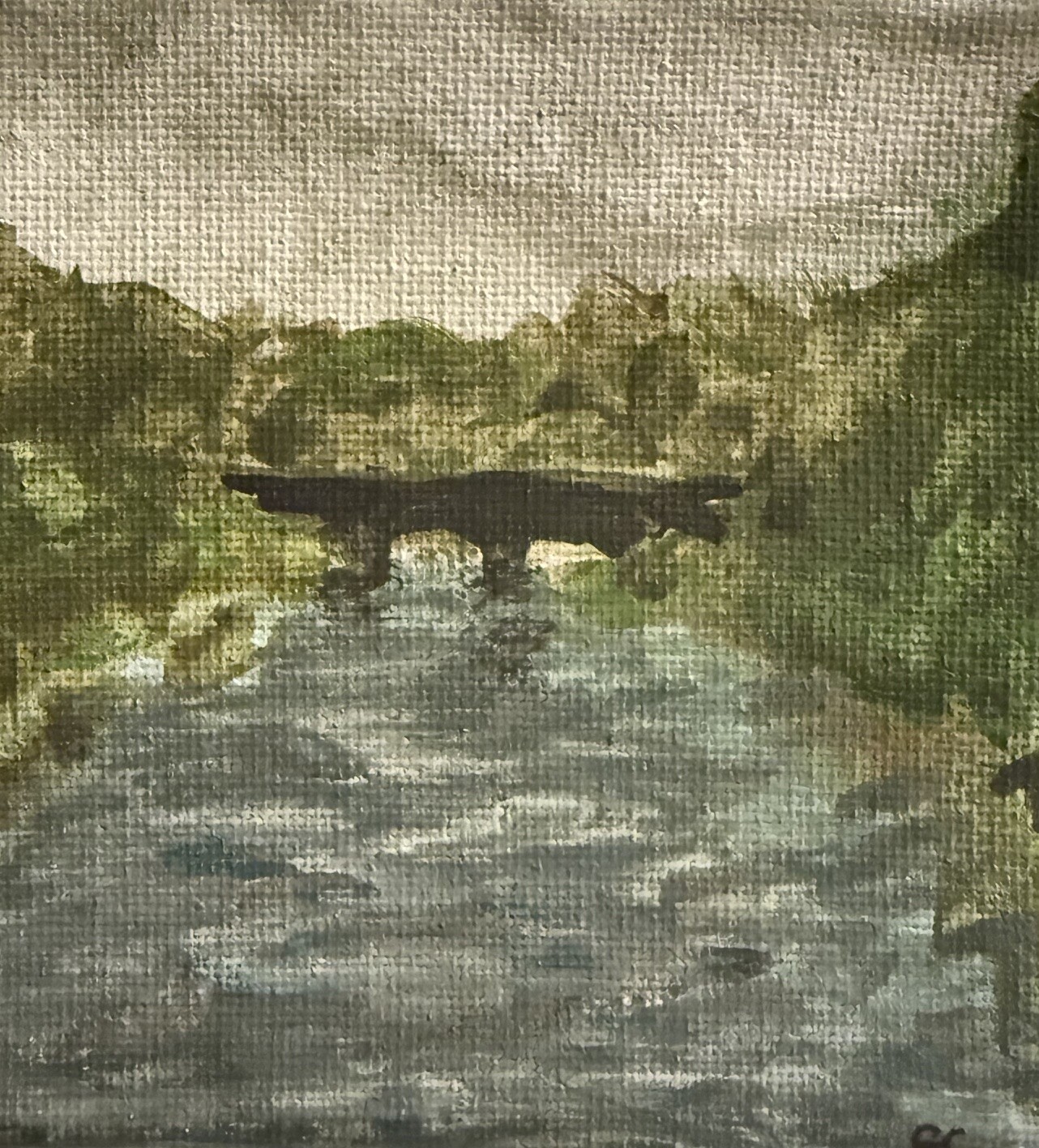 River Bridge — Acrylic on canvas