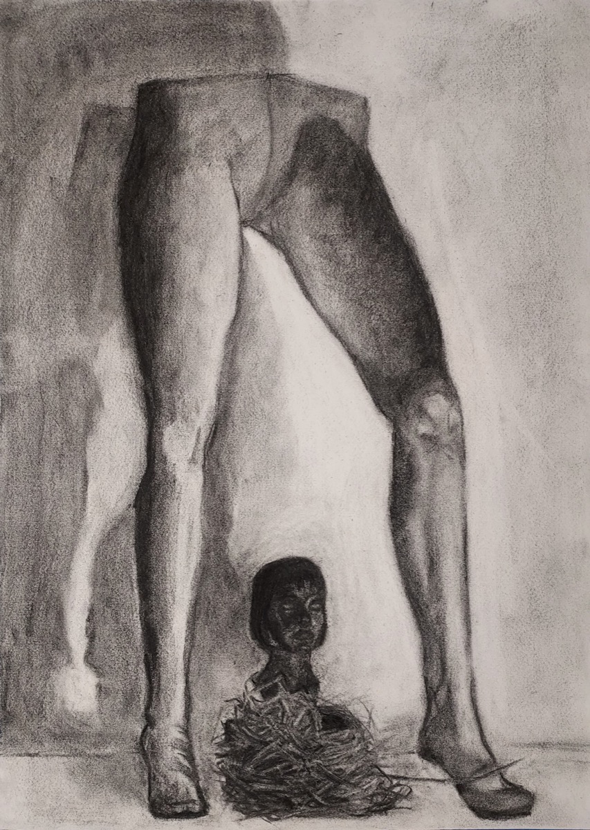 Charcoal Still Life — Charcoal on paper