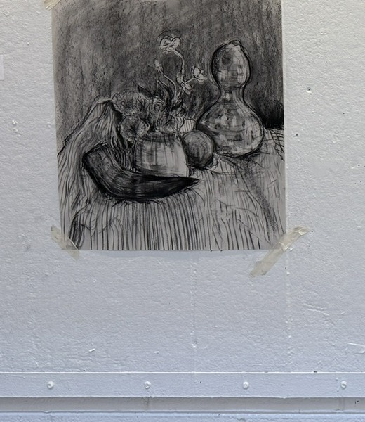 Still Life — Charcoal on paper