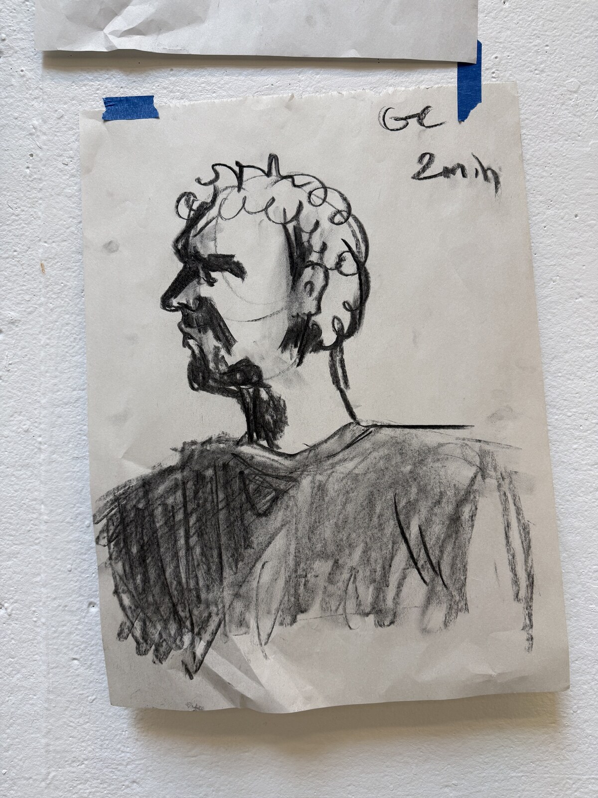 Two-Minute Study — Charcoal on paper