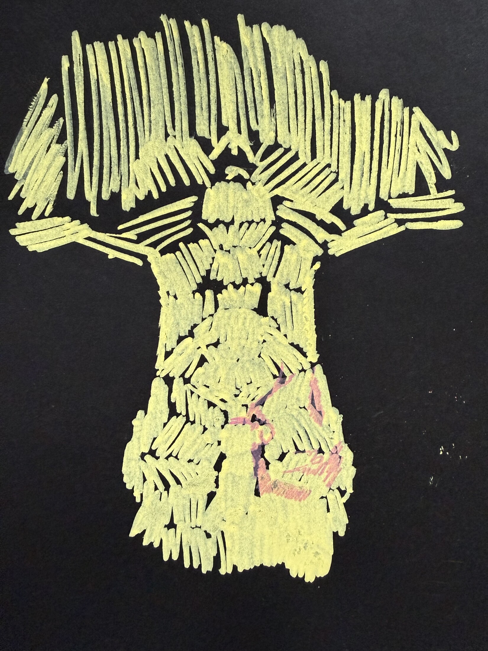 Yellow Figure — Acrylic on paper